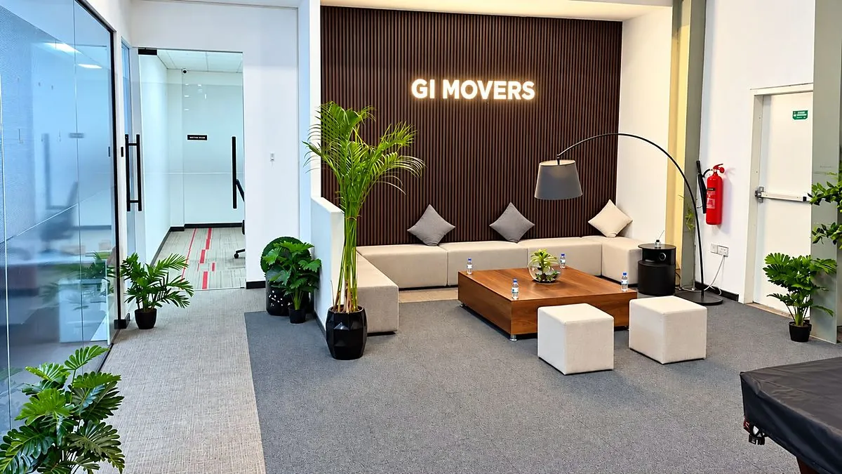 GI Movers office reception in Abu Dhabi