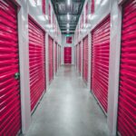 red storage units