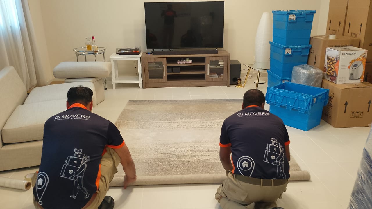 Furniture movers handling a Dubai Hills villa relocation