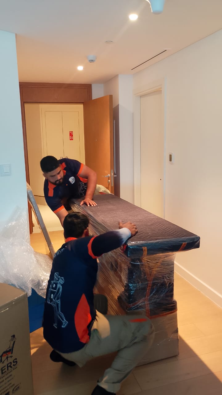 GI Movers UAE team handling a commercial relocation in Musaffah